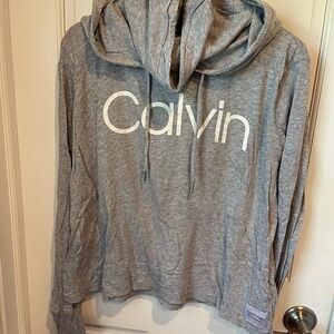 Calvin Klein Gray Women’s XL Hoodie w/Turtle Neck
